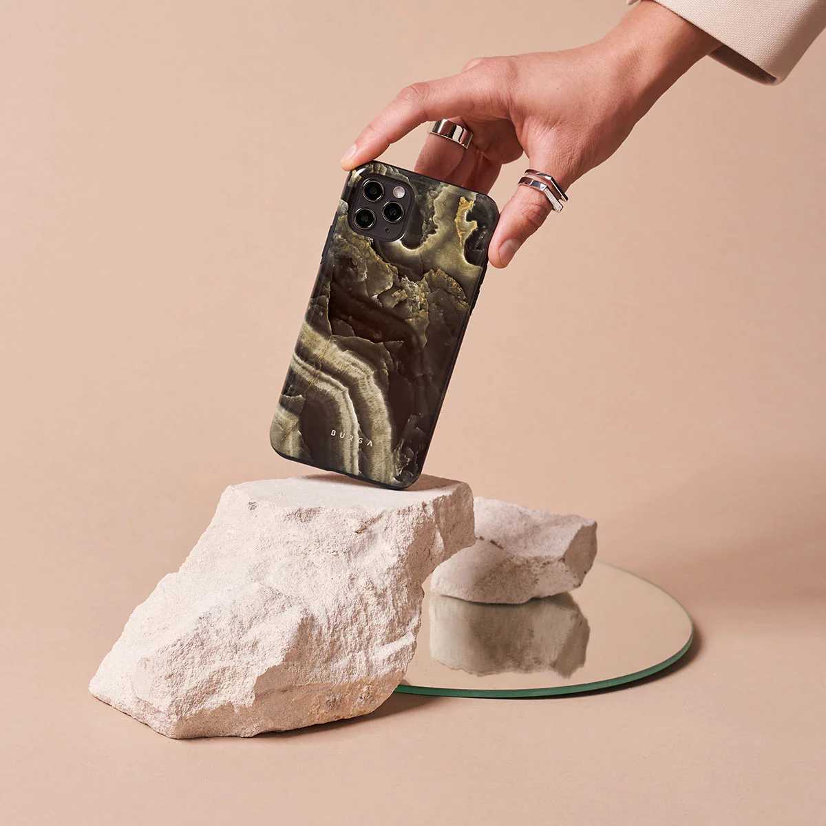 Misty Forest - Green Marble iPhone 17e Case - Image 9