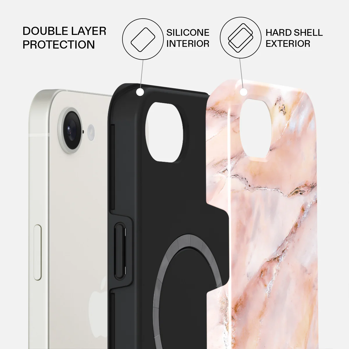 Morning Sunshine - Pastel Marble iPhone 17e Case - Image 2