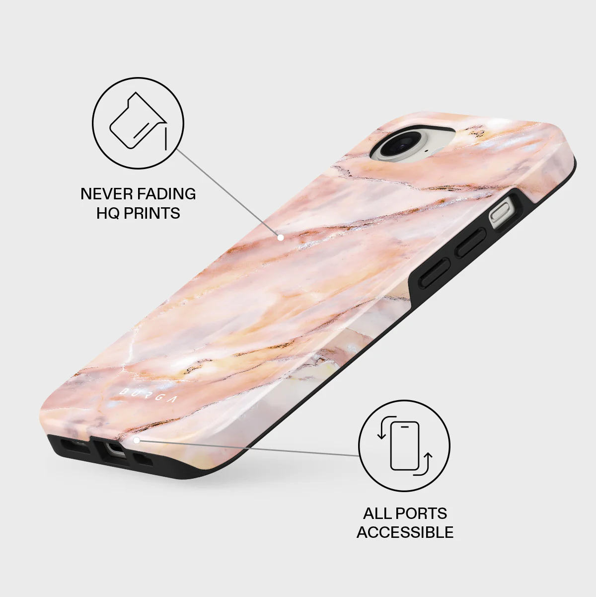 Morning Sunshine - Pastel Marble iPhone 17e Case - Image 3