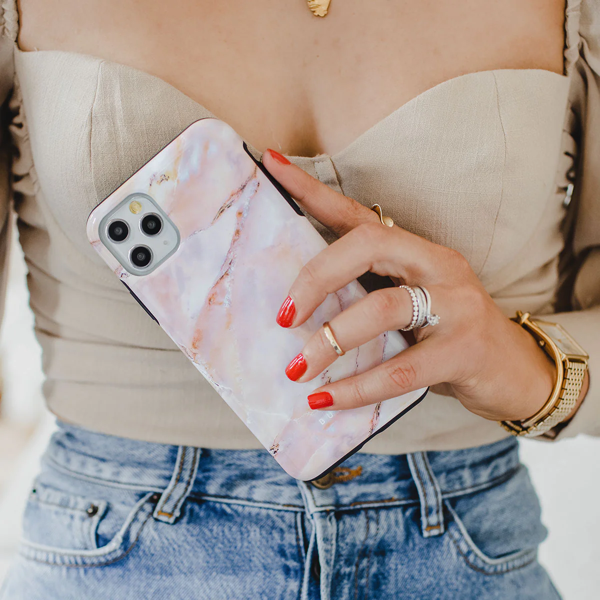 Morning Sunshine - Pastel Marble iPhone 17e Case - Image 8