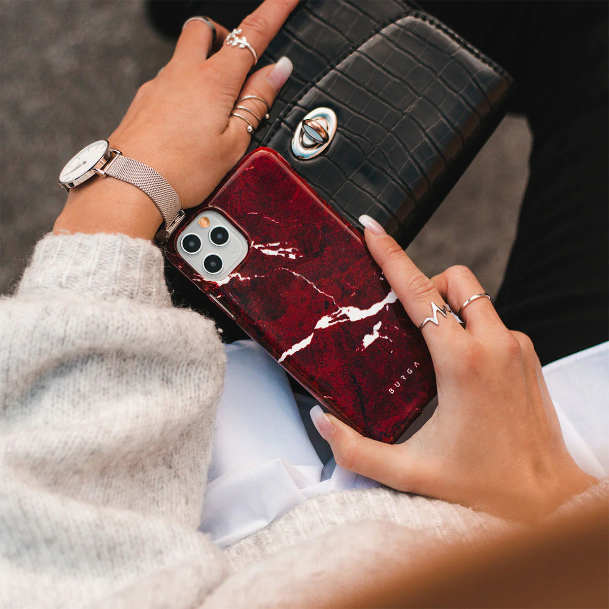 Iconic Red Ruby - Marble iPhone 17e Case - Image 6