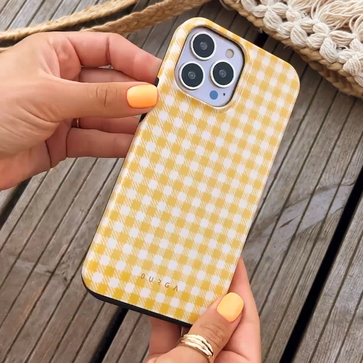 Tuscan Sun - Yellow Plaid iPhone 17e Case - Image 5