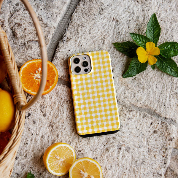 Tuscan Sun - Yellow Plaid iPhone 17e Case - Image 7