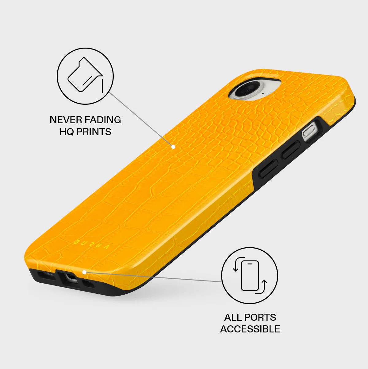Canary Yellow - Snake Skin iPhone 17e Case - Image 3